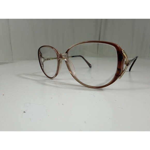 Gloria Vanderbilt 746 Zyloware Eyeglasses Frames Only Womens Gold Pink Oversized main image 5